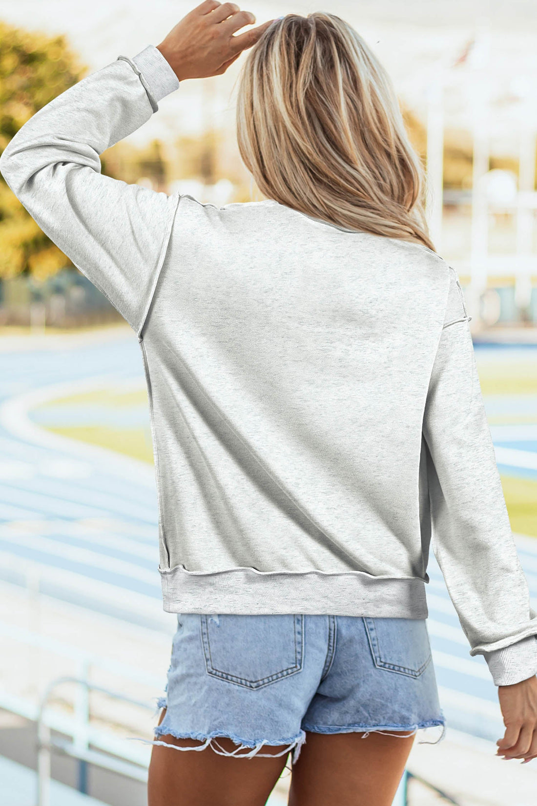 Oakleigh Print Reversible Mock Sweatshirt - White & Grey Tunic