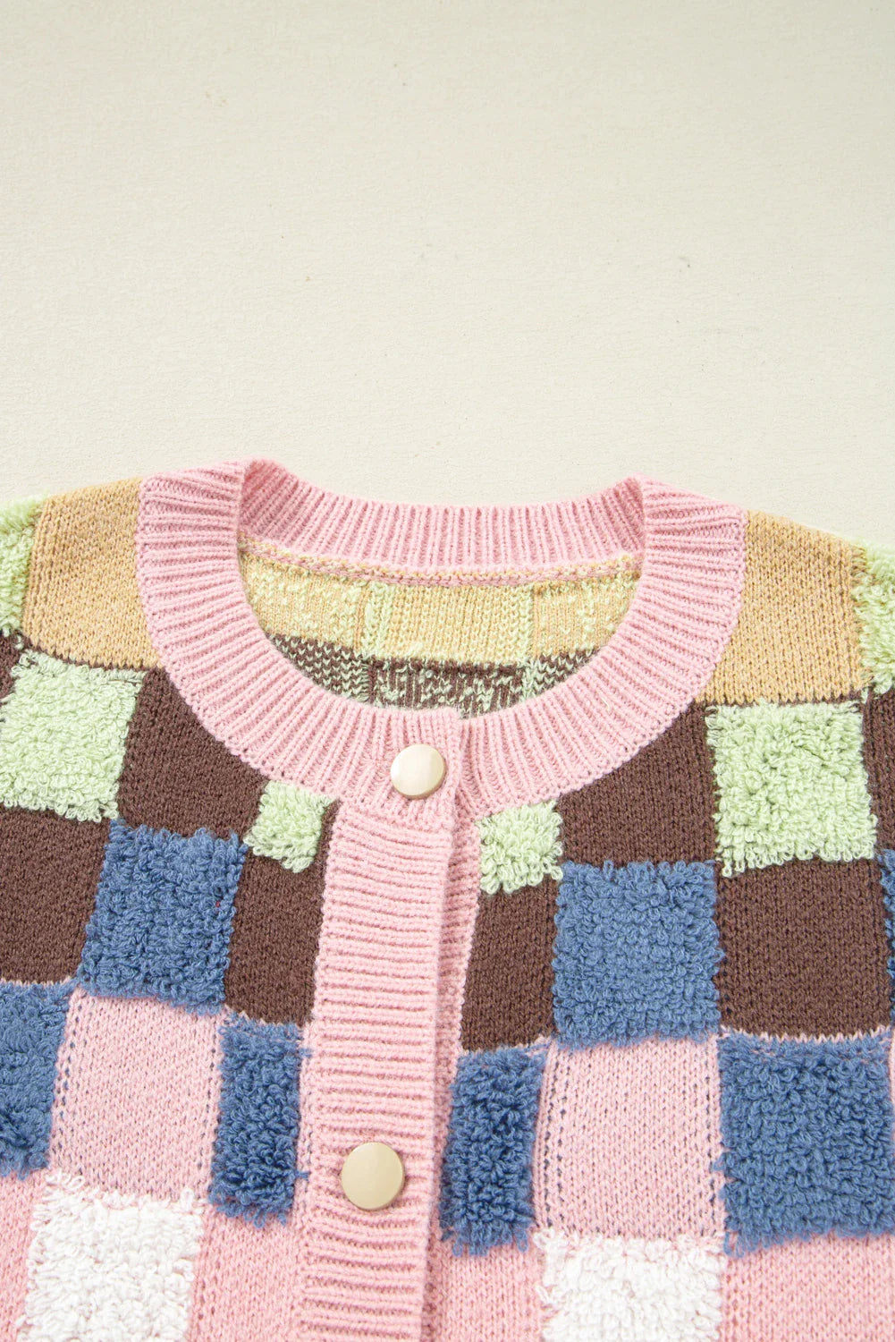 Plush Button Front Cardigan Sweater