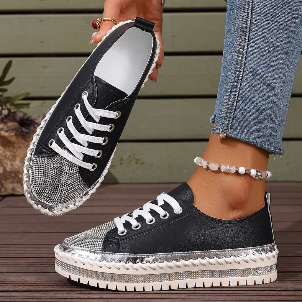 Women's Plus Size White Chunky Sneakers