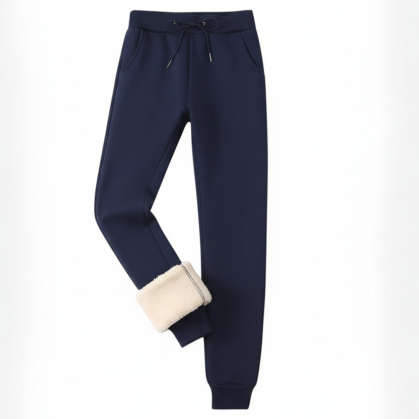 Women's Fleece Lined Sweatpants Joggers Boyfriend Relaxed Fit - Image 3