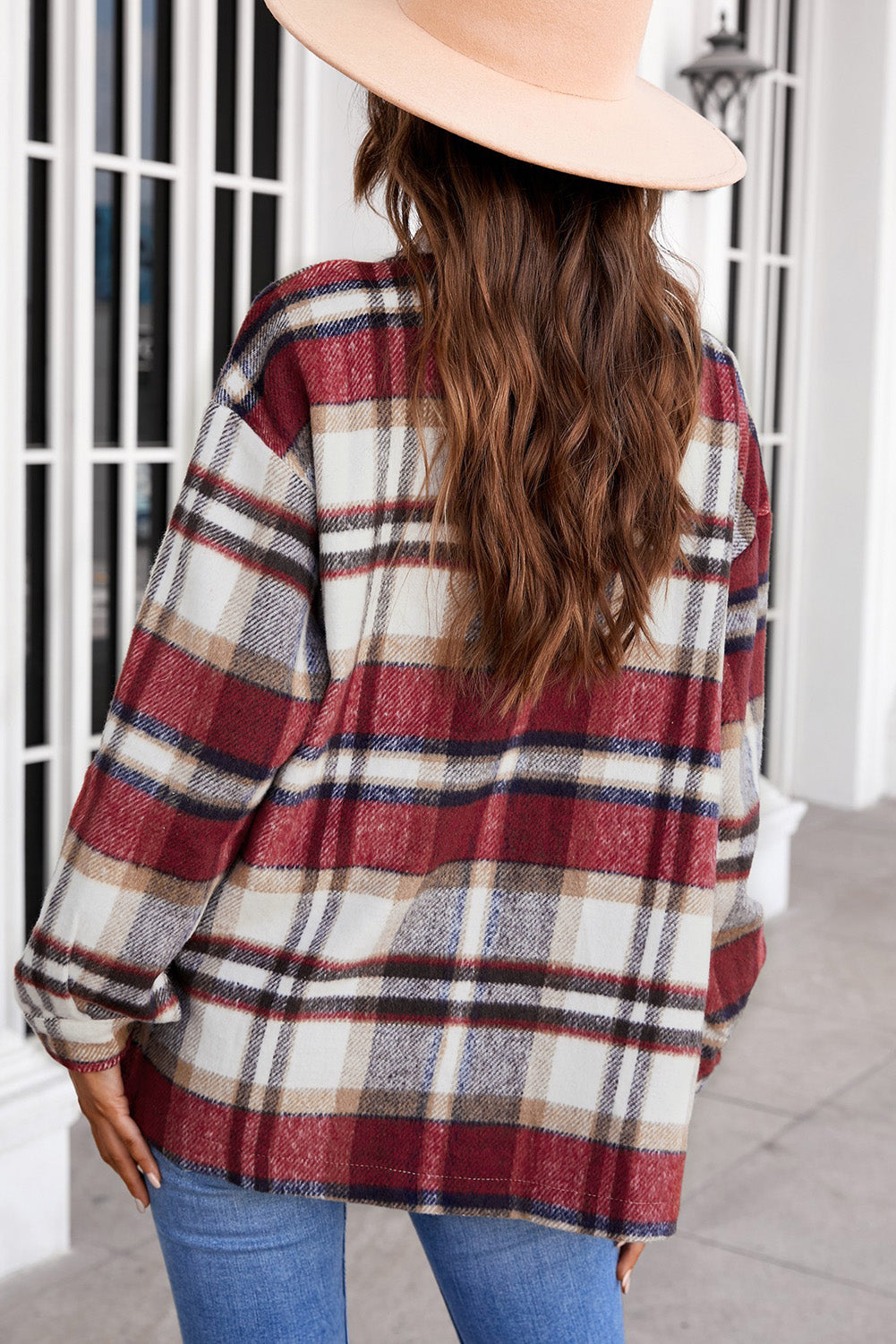 Brown Plaid Flannel Shacket | Button-Up Long Sleeve