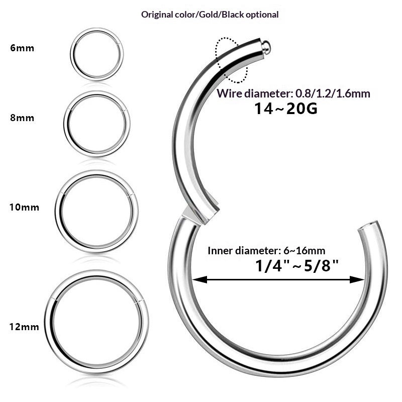 F136 Titanium Alloy Ring Nasal Piercing Jewelry