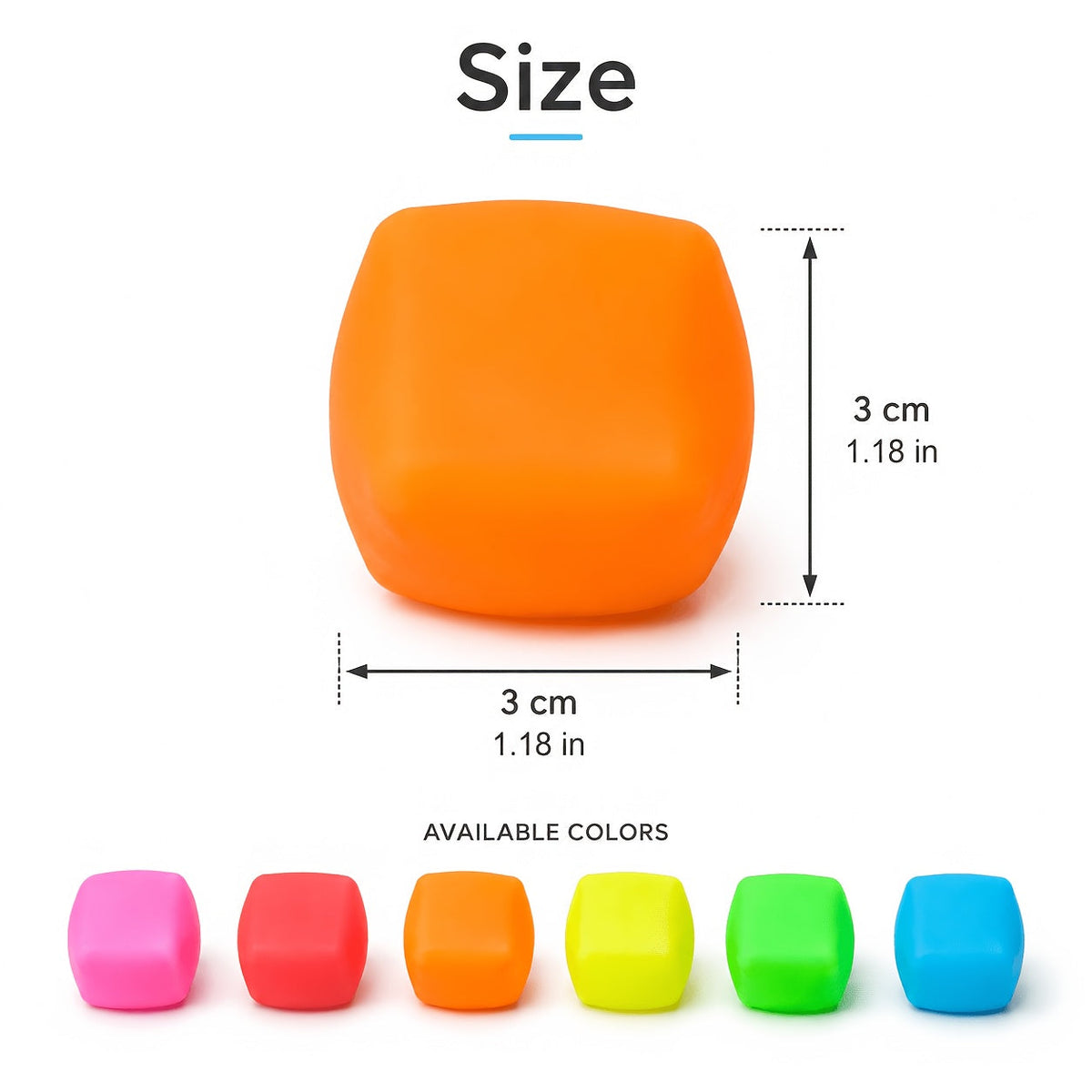 6pcs Colorful Slow Rising Cube Fidget Dough Balls