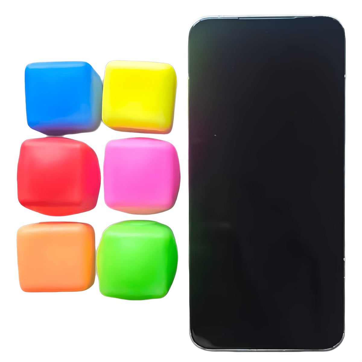 6pcs Colorful Slow Rising Cube Fidget Dough Balls