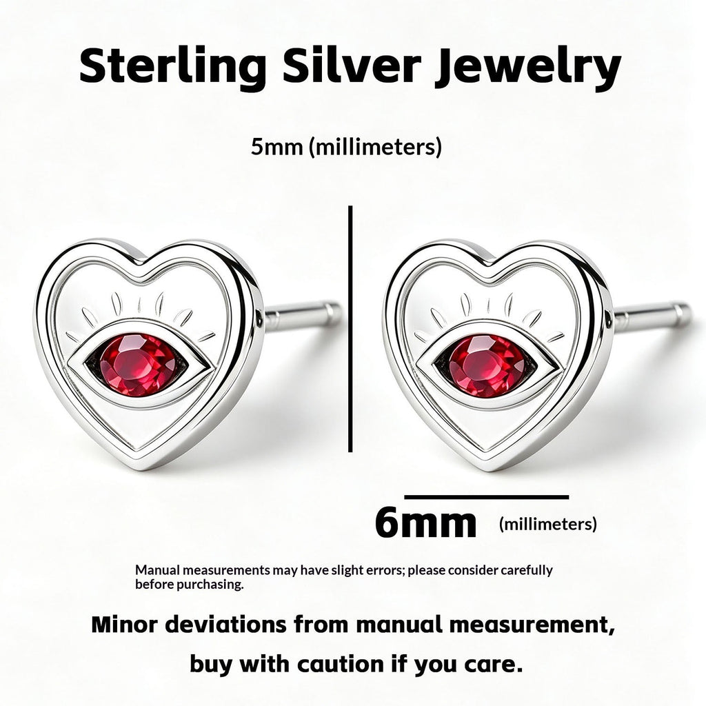 Exquisite Sterling Silver Heart-shaped Earrings