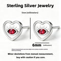 Exquisite Sterling Silver Heart-shaped Earrings