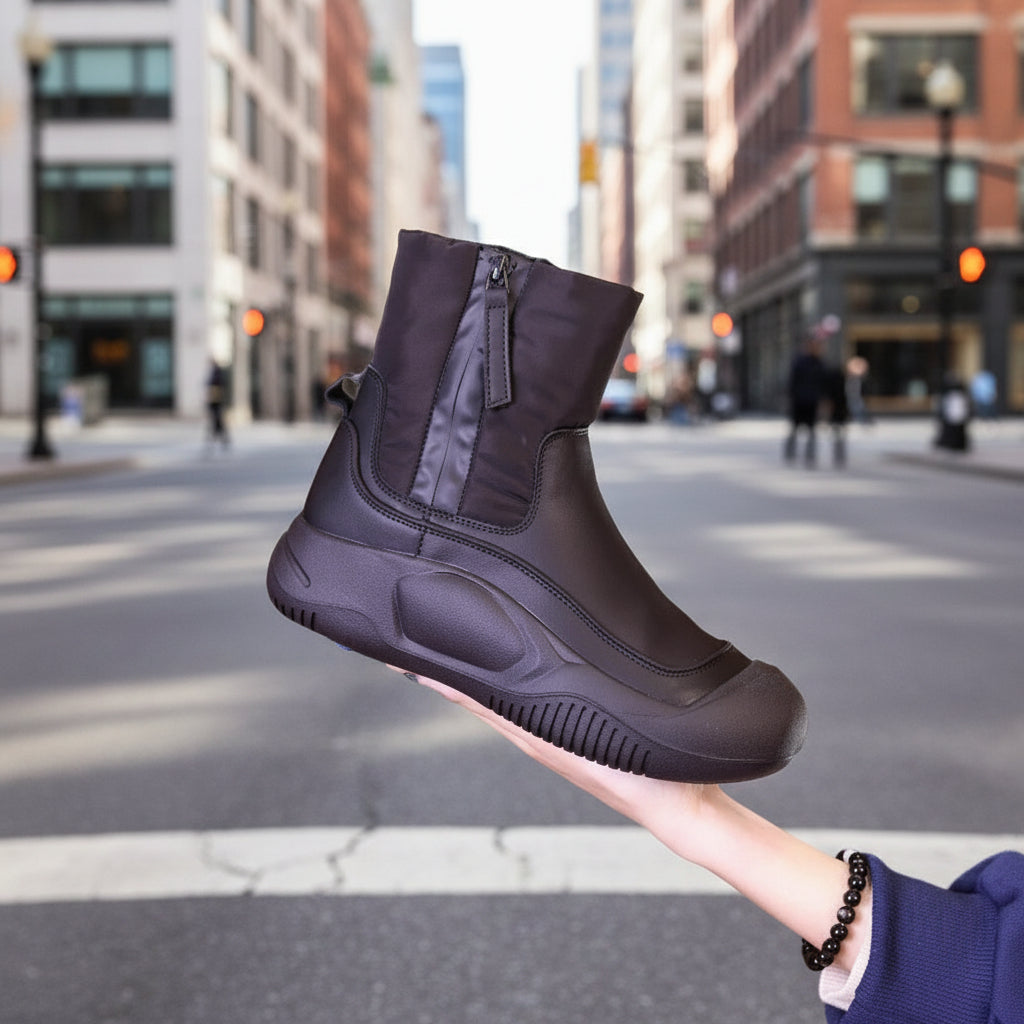 Women’s Plush Snow Boots – Waterproof Side-Zip Winter Boots