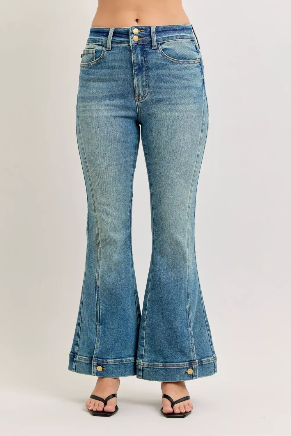 Judy Blue High Waist Vintage Wash Flare Jeans