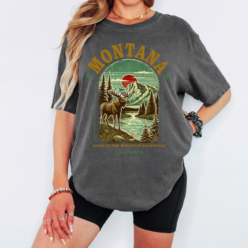 Postcard Paradise Vintage Travel Comfort Colors Tee