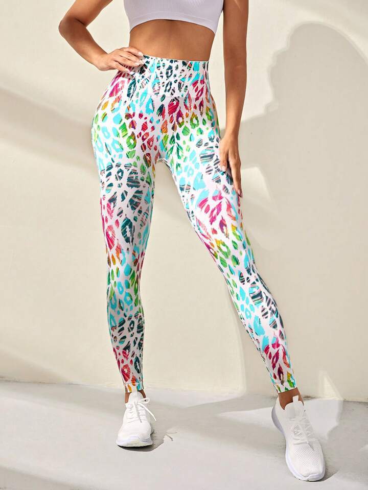 Animal Print Seamless High-Waist Hip-Lift Yoga Leggings