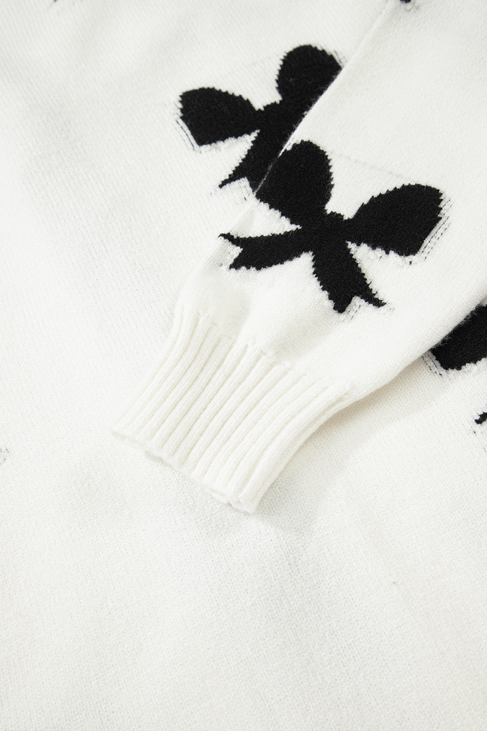 Bow Tie Lace-Up Sweater Cardigan