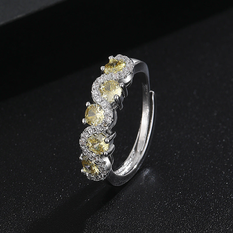 Wave Twisted Band Ring in Minimalist European Style for Women