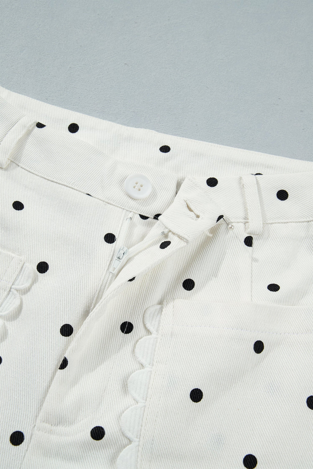 Whitley Patch Cotton Shift Pants in Black and White