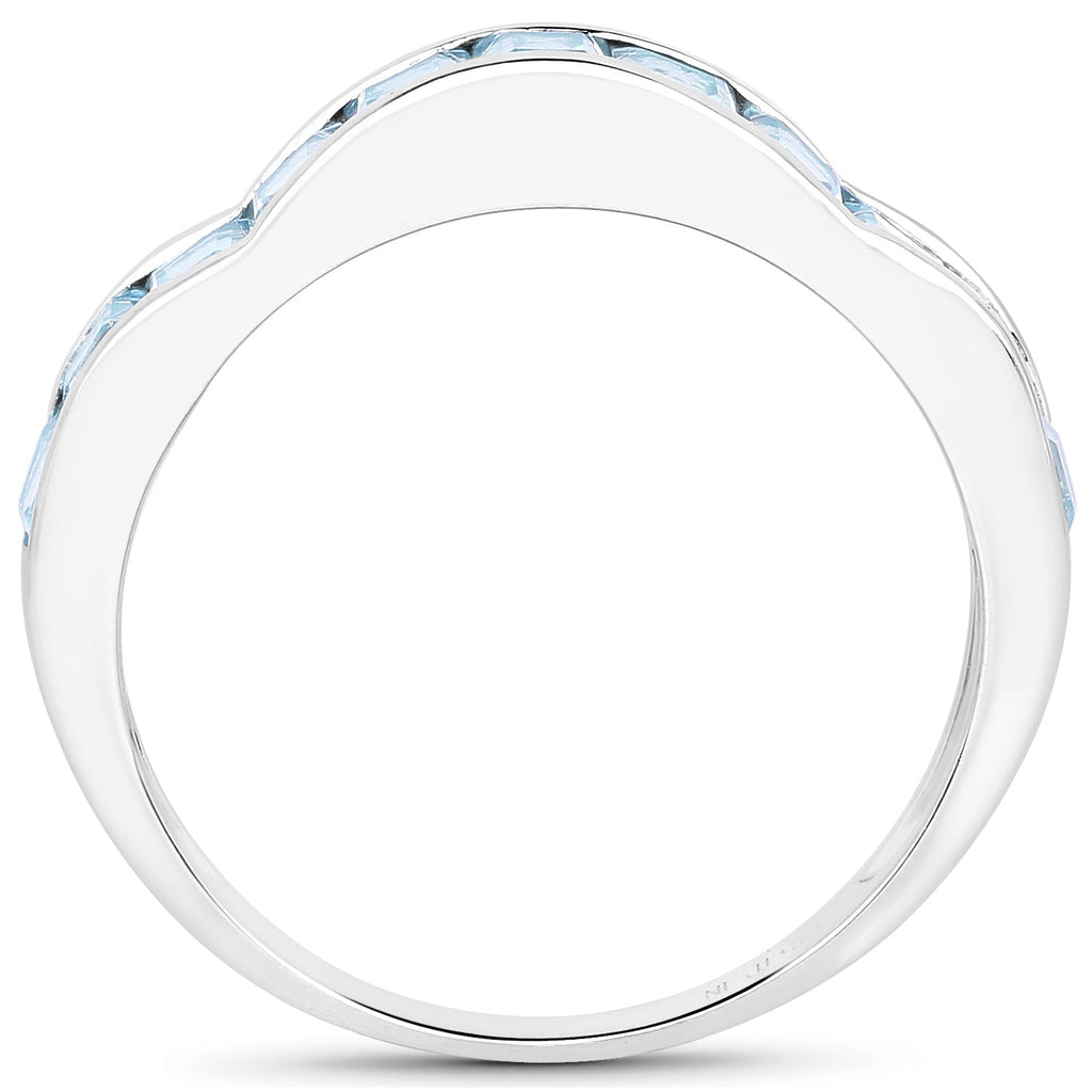 2.25 Carat Genuine Blue Topaz .925 Sterling Silver Ring