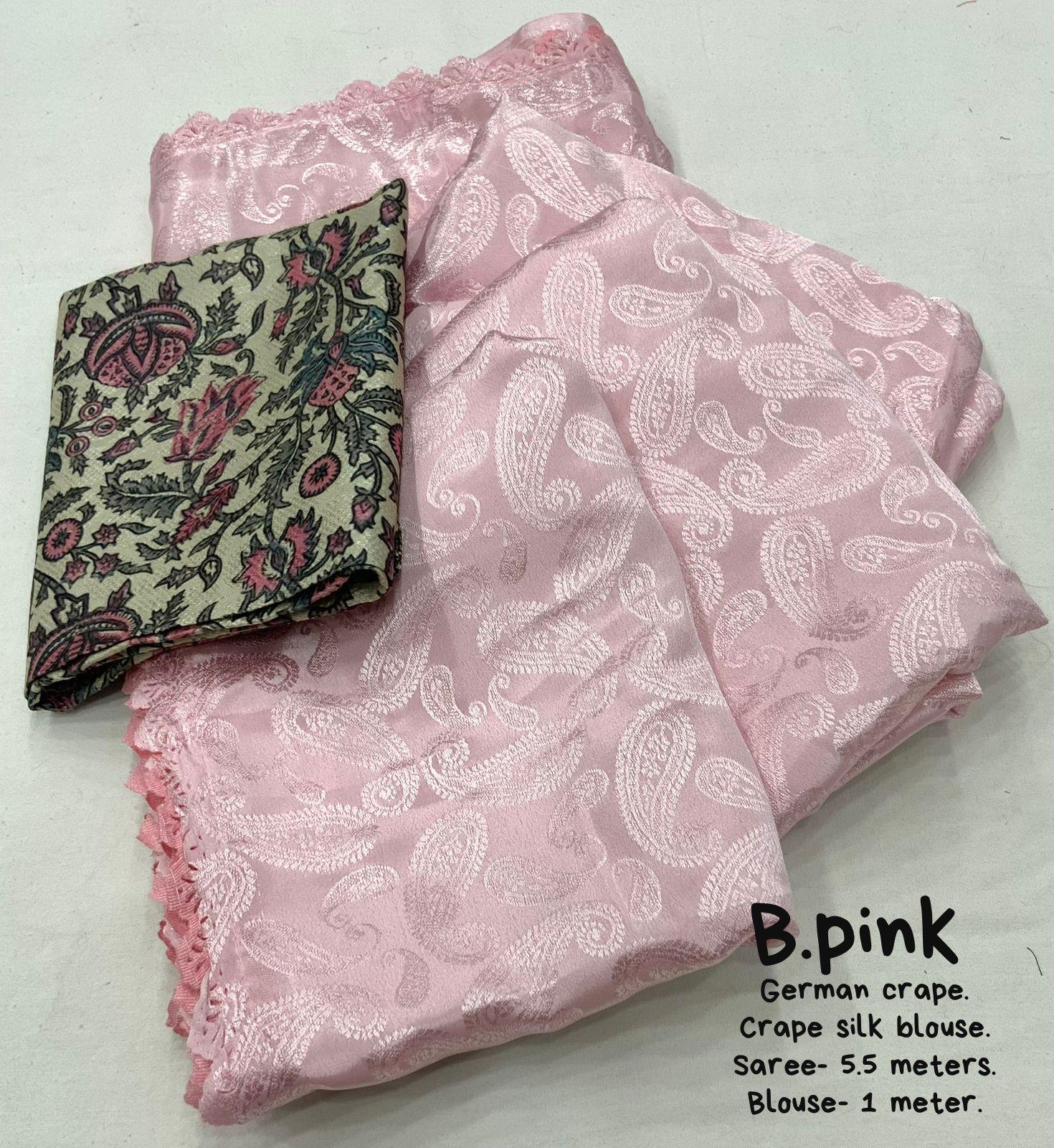 Pink Poly Silk Saree with Ethnic Mango Motifs and Cutwork Border