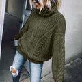 Women's Cable Knit Turtleneck Sweater Long Sleeve Winter Pullover - Image 2
