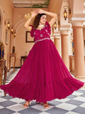 Joban Fashion Rani Readymade Dress With Sequins embroidery Work