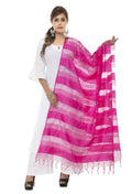 Mominos Fashion Moeza Cotton Payal Design Pink Dupatta with intricate self-work texture