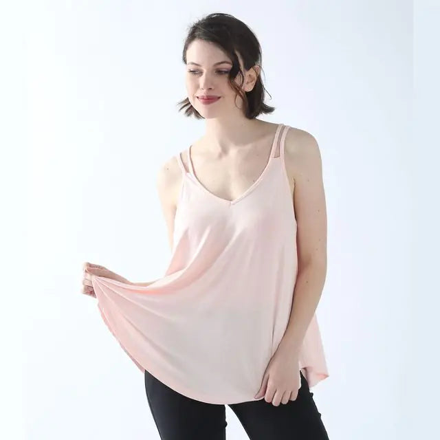 Women's Casual Sleeveless Pleated Flowy Tank Top for Summer - Image 36