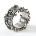 Joharkamal Oxidised Silver-Plated Ghungroo handcrafted bracelet, featuring detailed filigree and charm accents