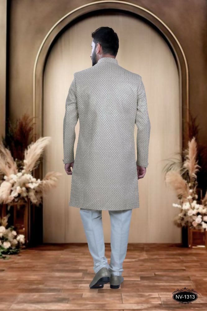 Boys Pink Silk Kurta with White Pyjama Set for Festive Occasions