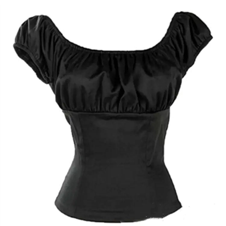 Women's Fitted Off-Shoulder Short Sleeve Top - Image 4