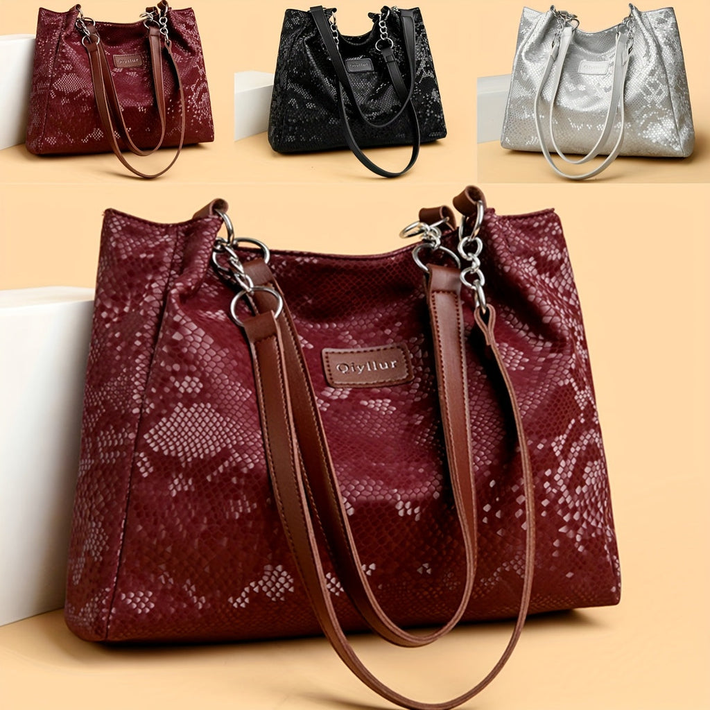 Perfect Lily Women's Snake Print Shoulder Bag