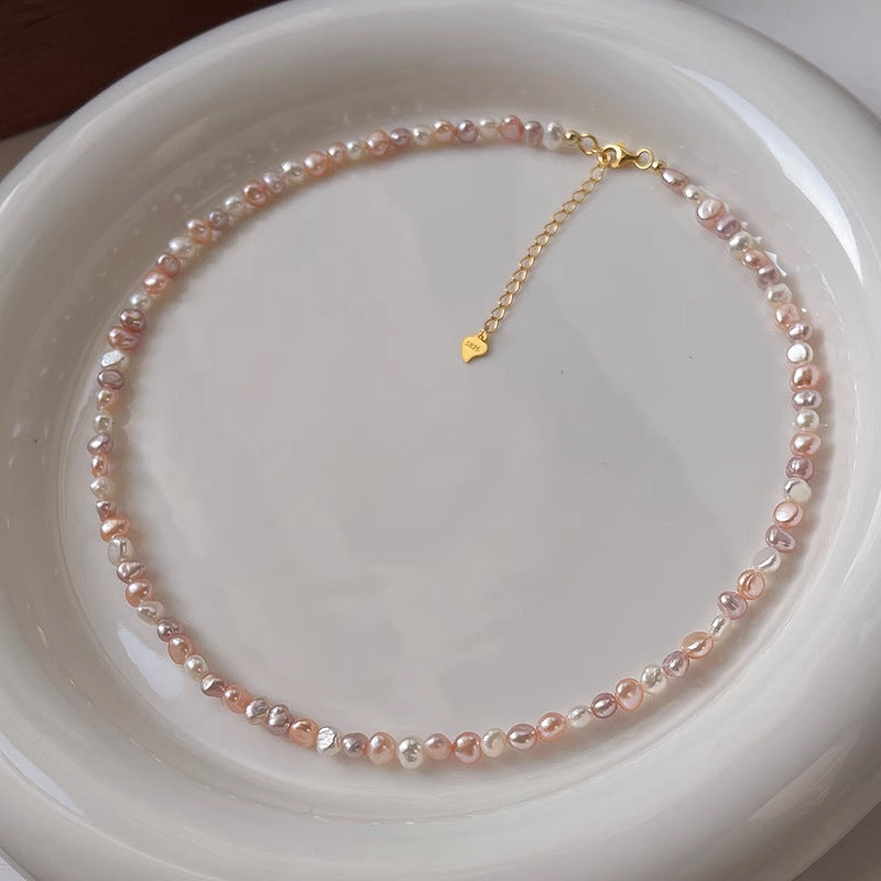 Natural Freshwater Baroque Pearl Necklace Accessory For Women