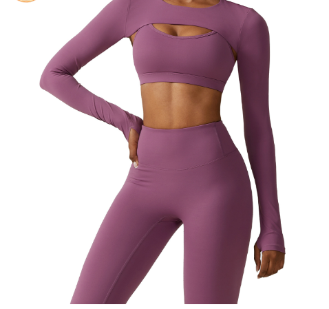 Color Block Cutout Yoga Set