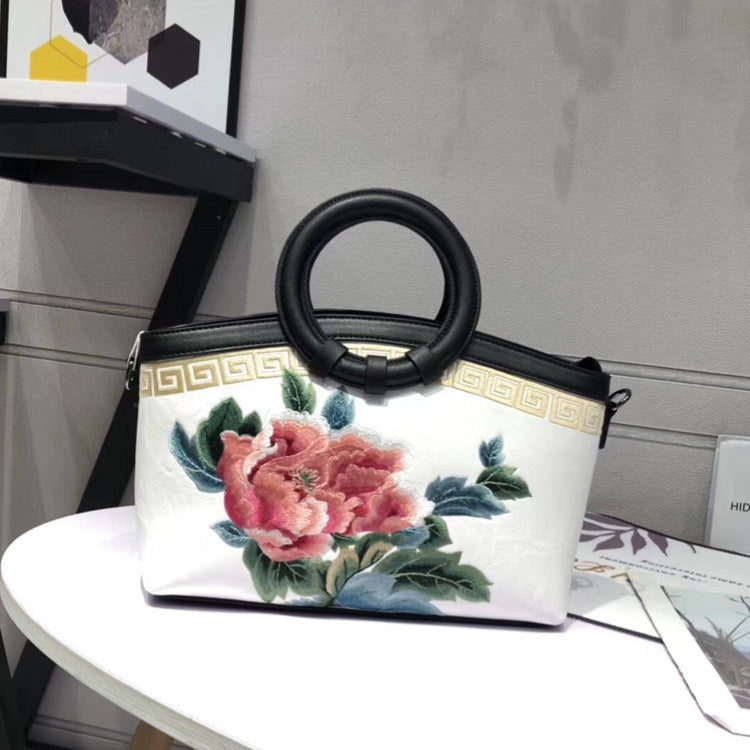 Embroidered Handbag for Women with Qipao Design