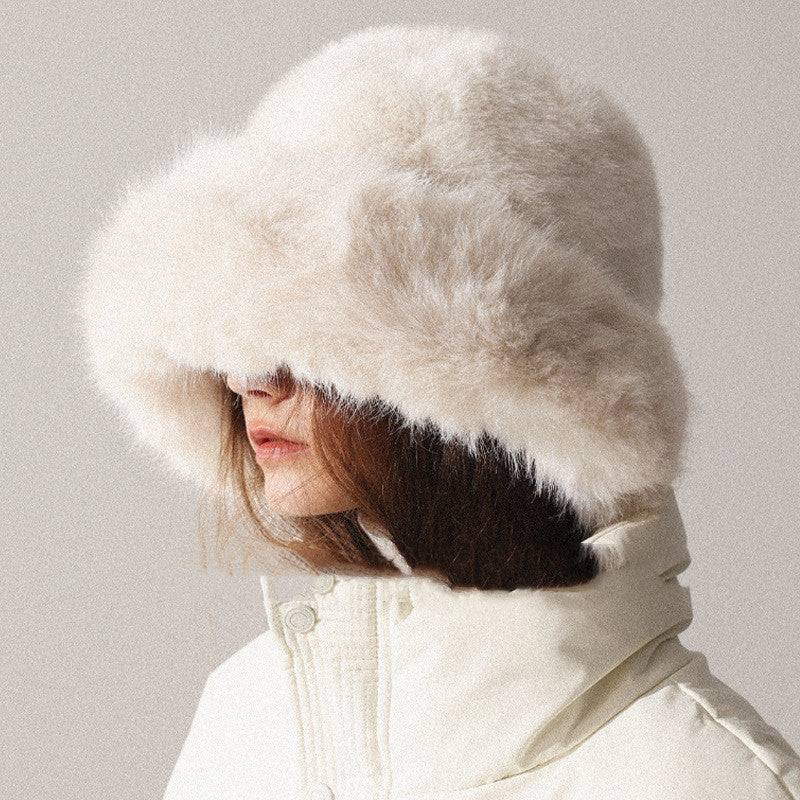 Women's Oversized Furry Fisherman Hat – Mongolian