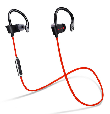 Sleek wireless Bluetooth sports earbuds in black and red colorways