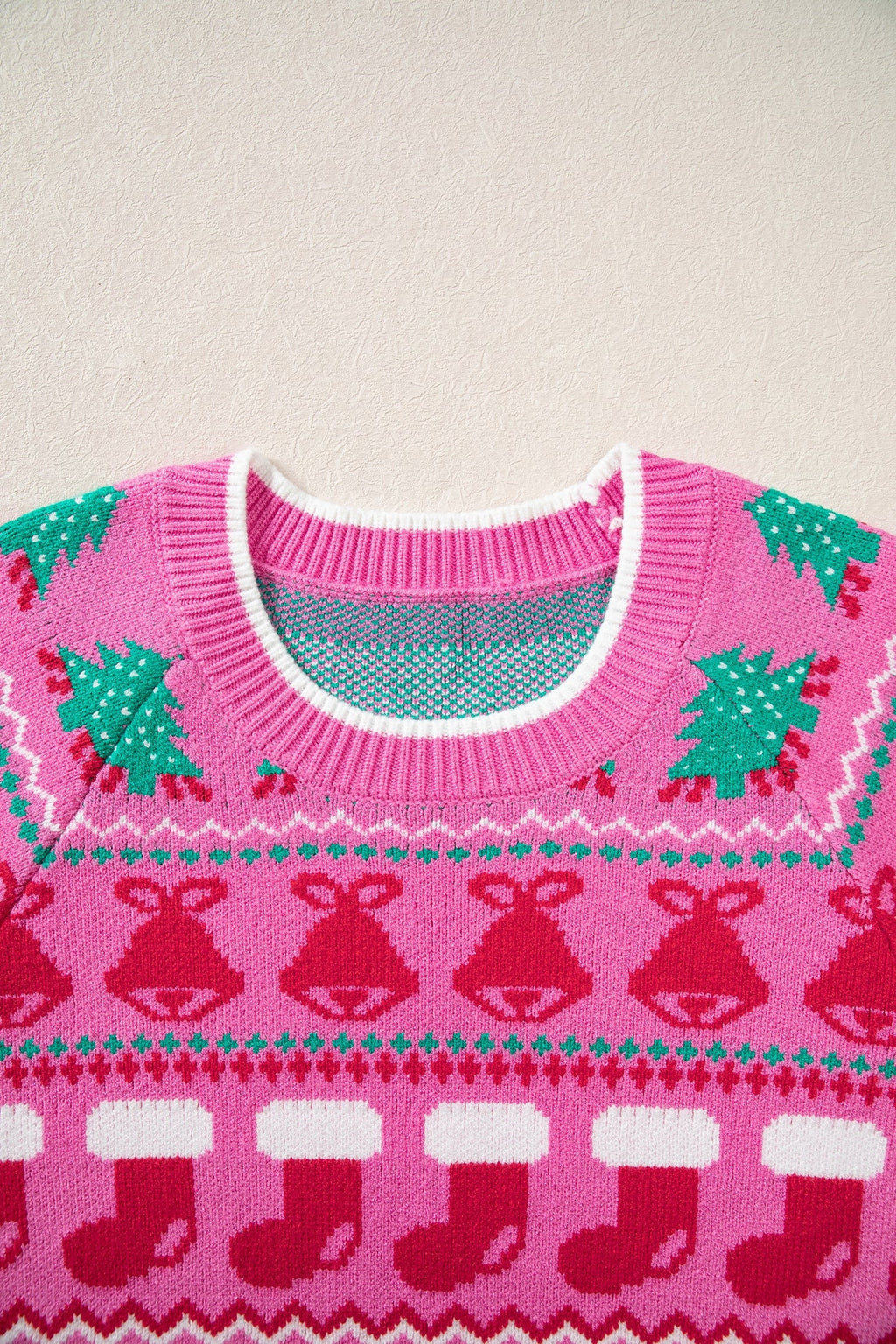 Christmas Graphic Print Round Neck Sweater
