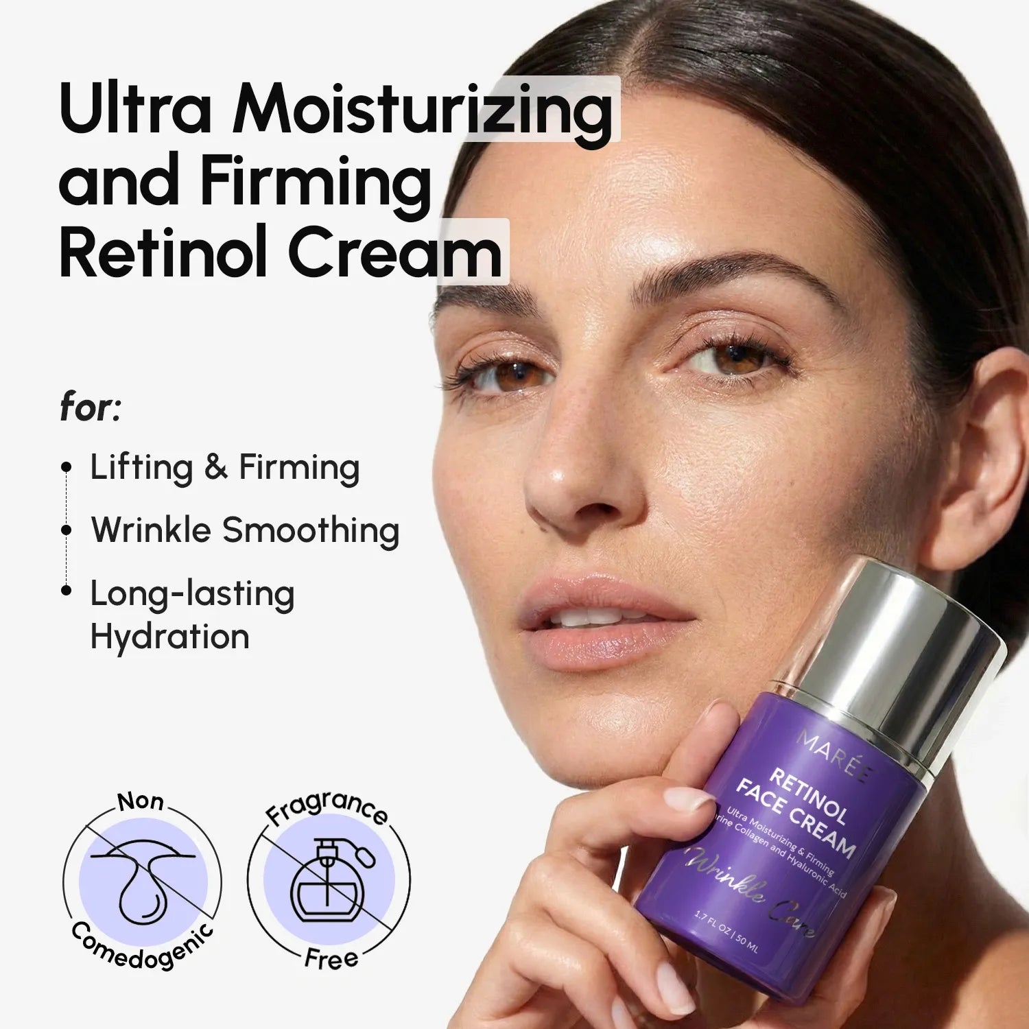 Retinol Lifting and Firming Face Cream with Marine Collagen - Image 2