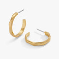 Faceted Hoop Earrings available in Shiny Gold, Silver, Rose Gold, and Chocolate Gold finishes.