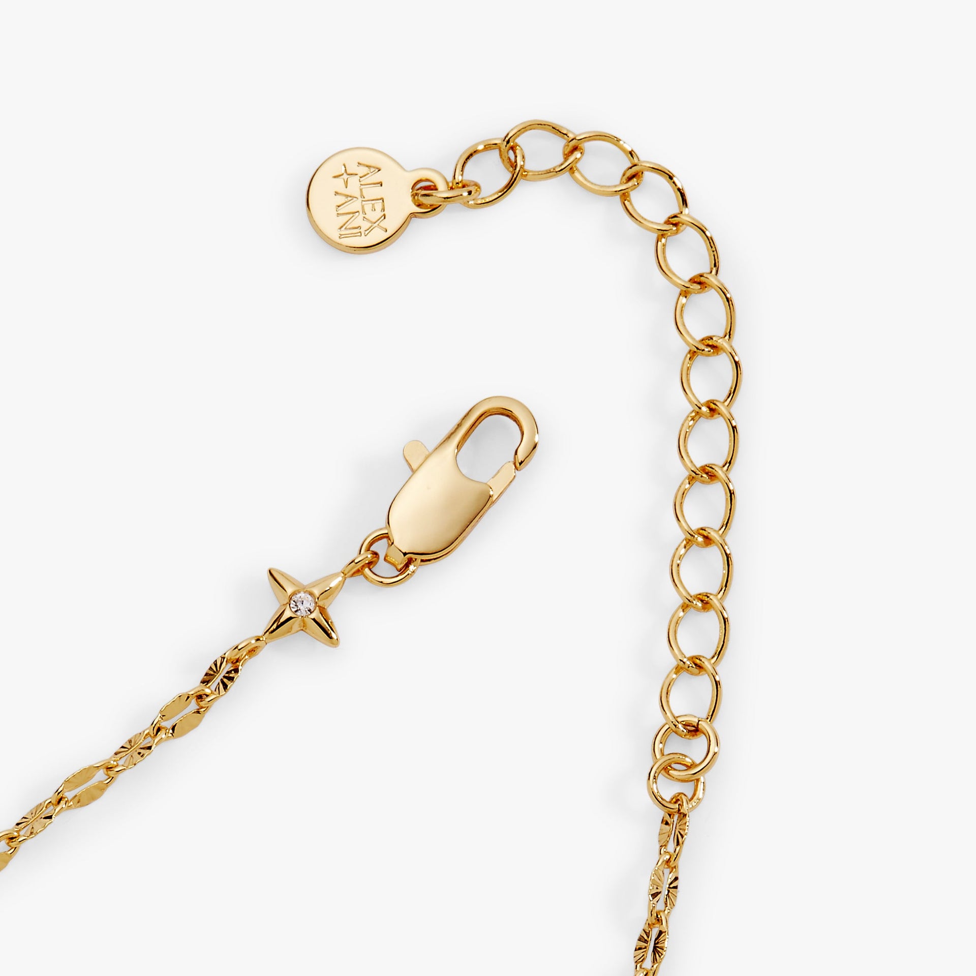 Multi Faceted Lip Charm Gold-Plated Chain Bracelet