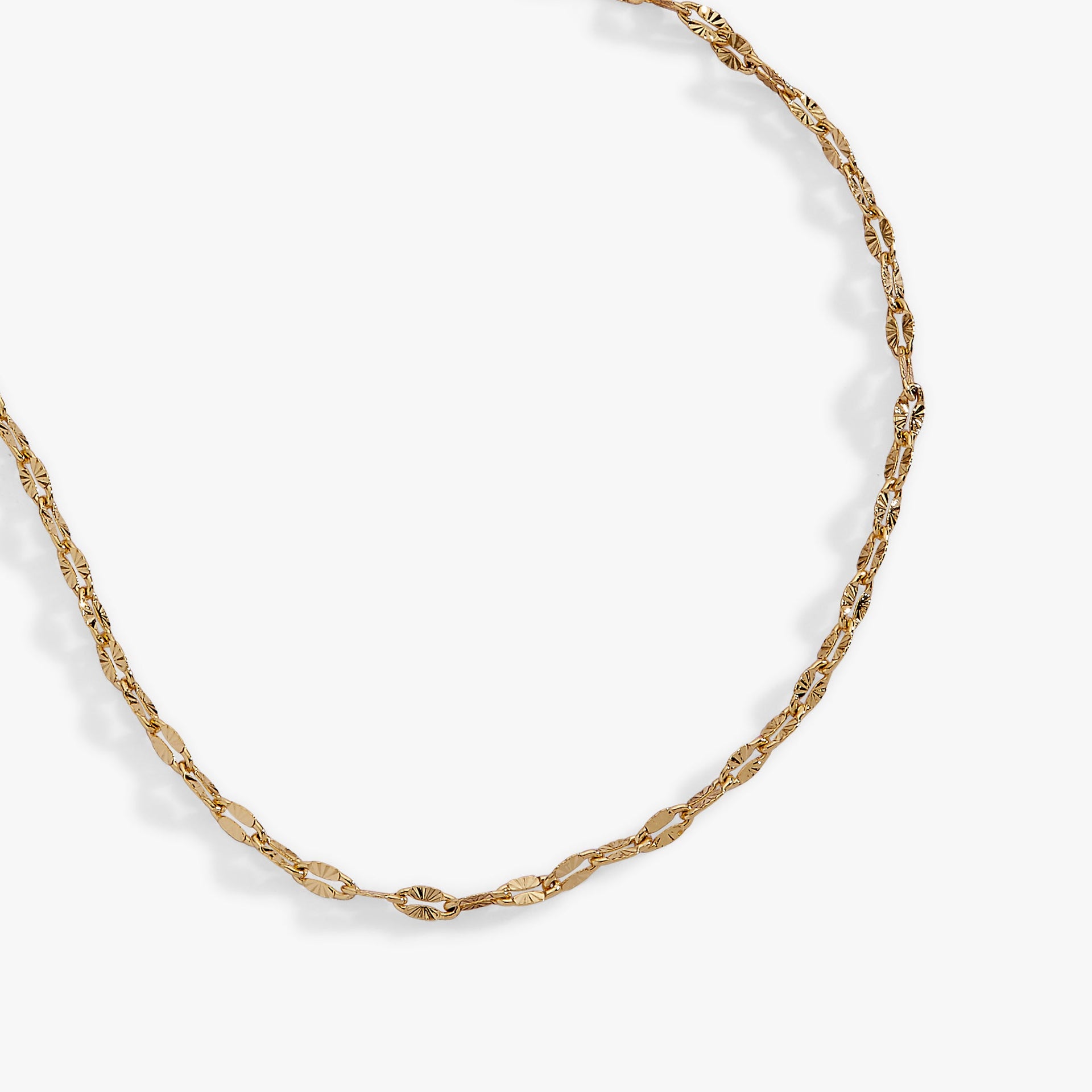 Gold Multi Faceted Lip Chain Necklace Minimalist Statement Jewelry