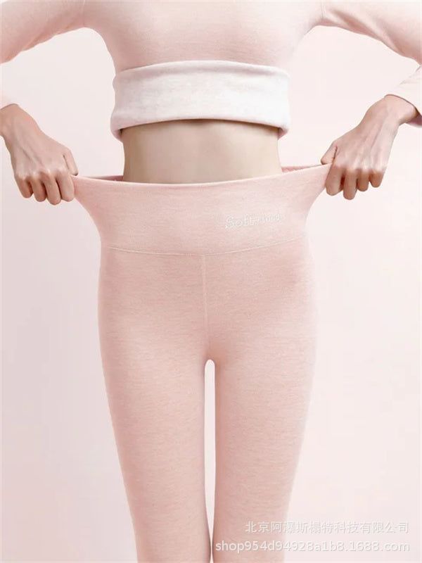 Women High-Waist Fleece-Lined Shark Leggings Sculpting Winter Pants - Image 12
