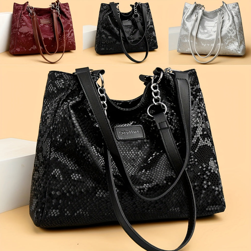 Perfect Lily Women's Snake Print Shoulder Bag