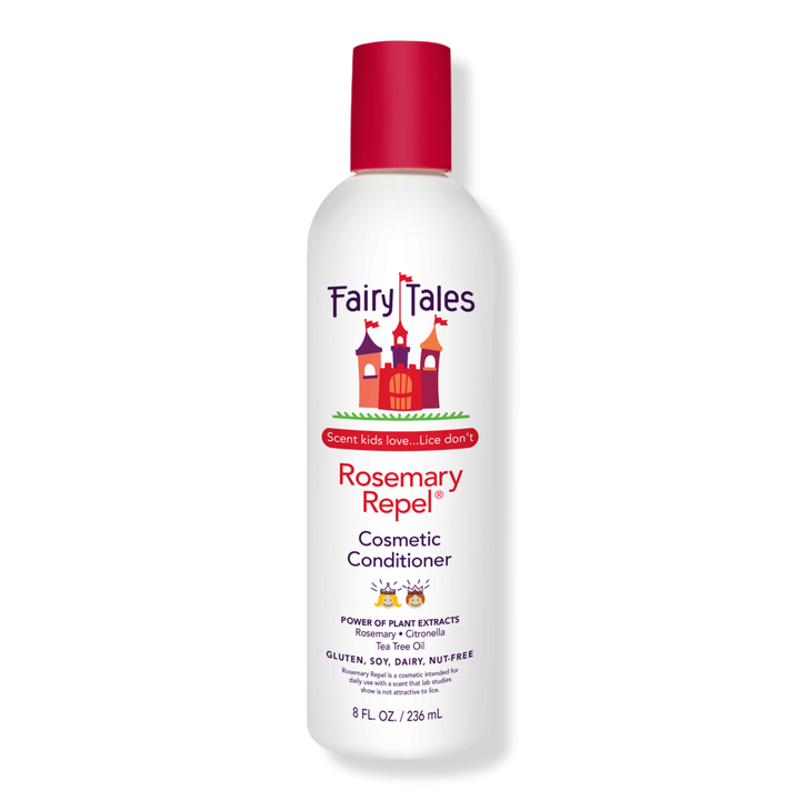 32oz bottle of Fairy Tales Rosemary Repel Crème Conditioner for soft hair and lice protection.