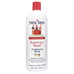 32oz bottle of Fairy Tales Rosemary Repel Leave-In Conditioning Spray for lice prevention