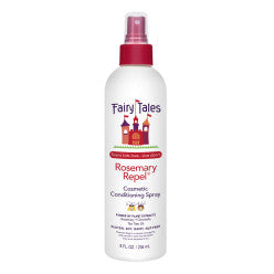8oz bottle of Fairy Tales Rosemary Repel Leave-In Conditioning Spray for lice prevention
