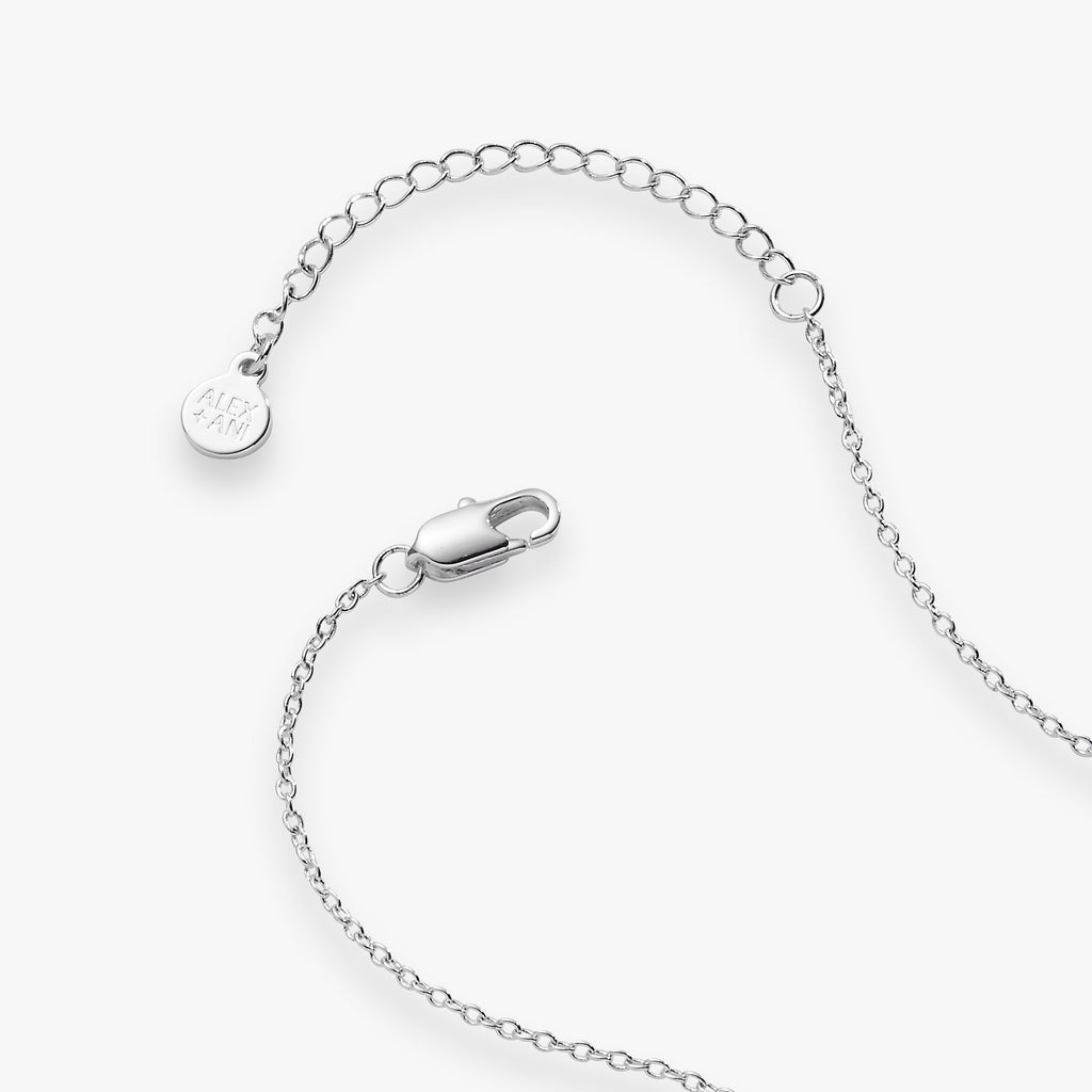 Silver Faith Script Pendant Necklace with Cross Detail