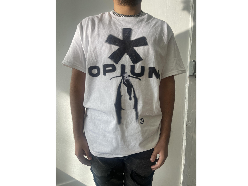 Opium Angel Streetwear Tee Black Graphic Short Sleeve Shirt