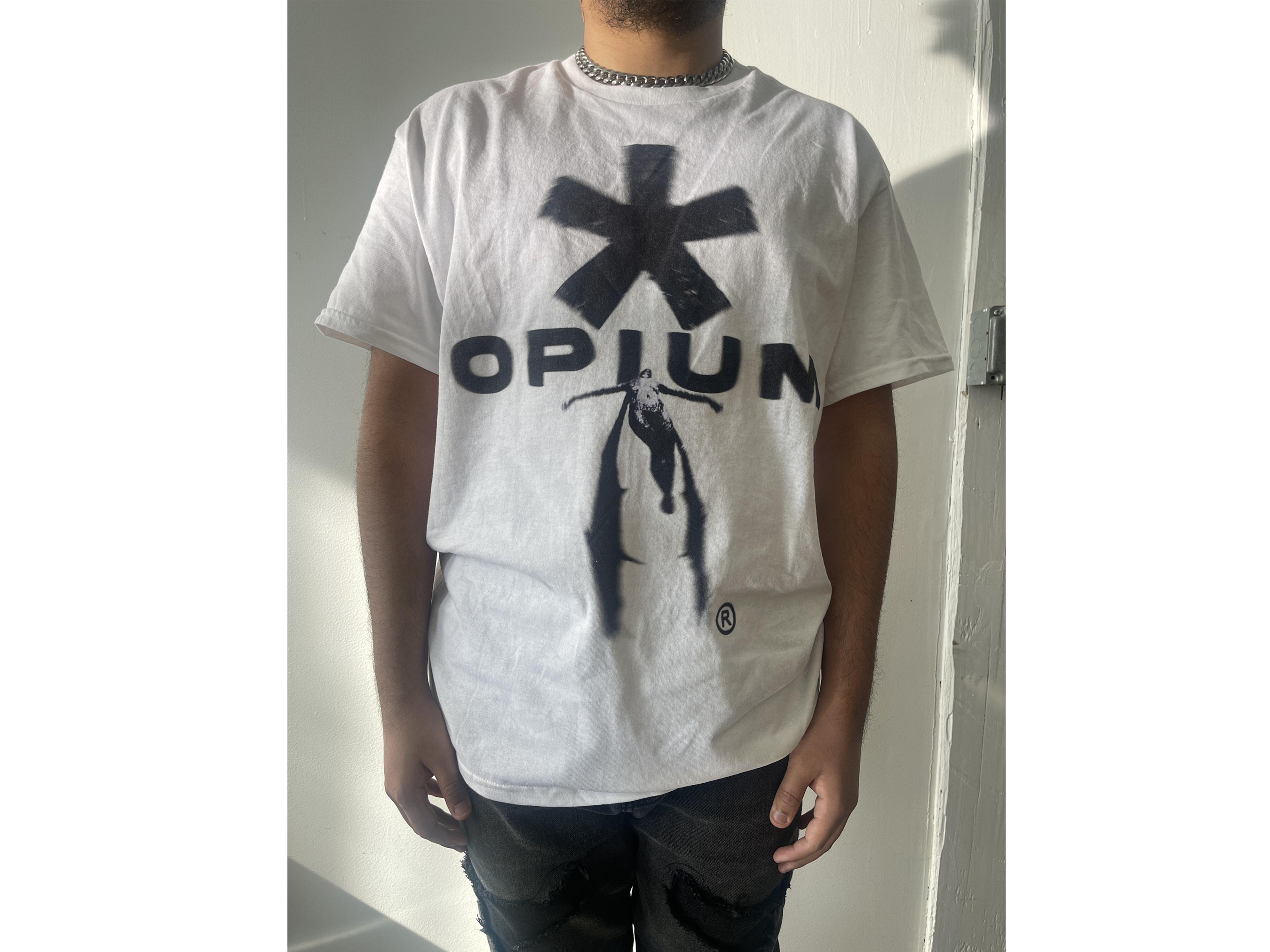 Opium Angel Streetwear Tee Black Graphic Short Sleeve Shirt