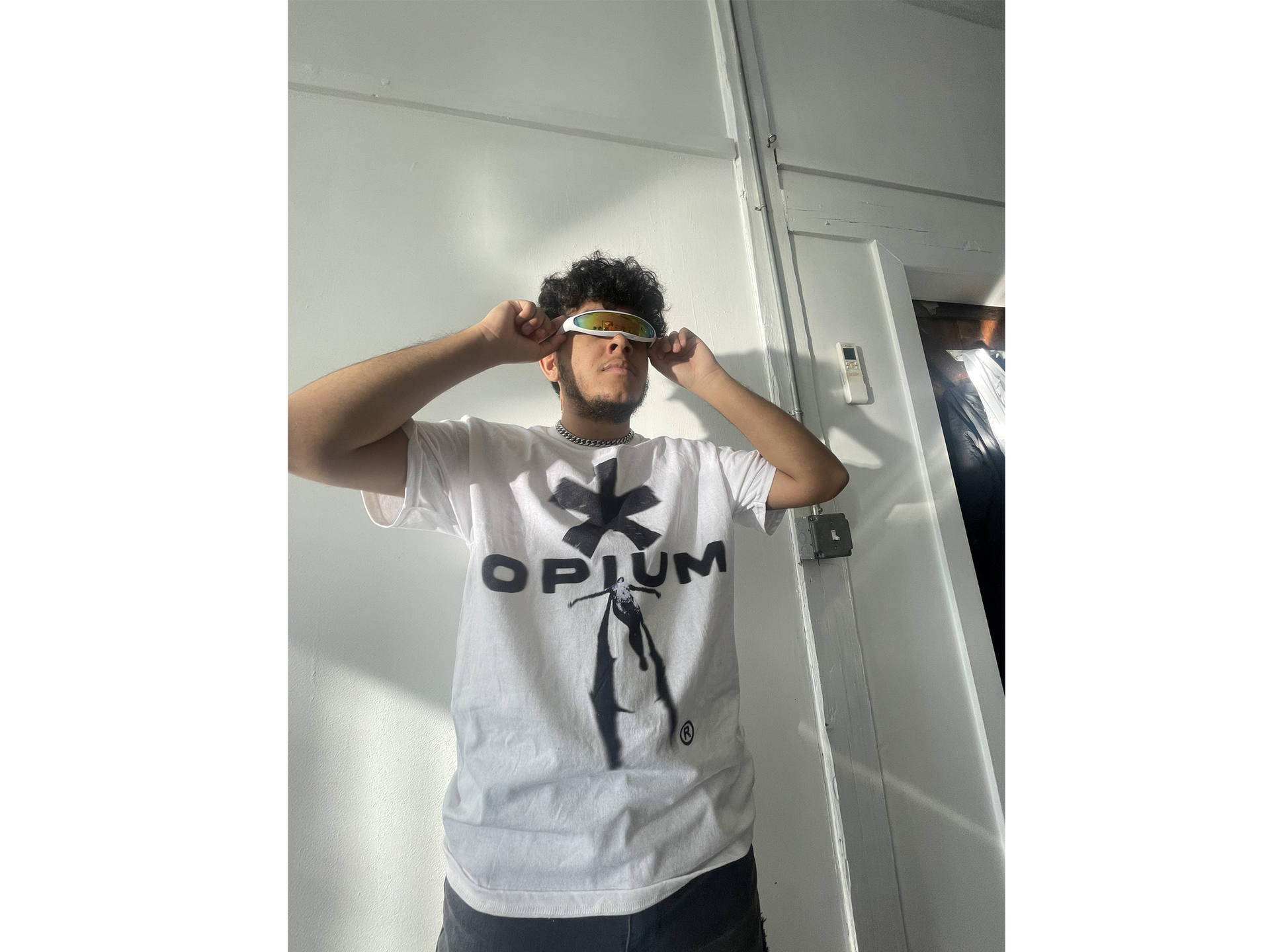 Opium Angel Streetwear Tee Black Graphic Short Sleeve Shirt
