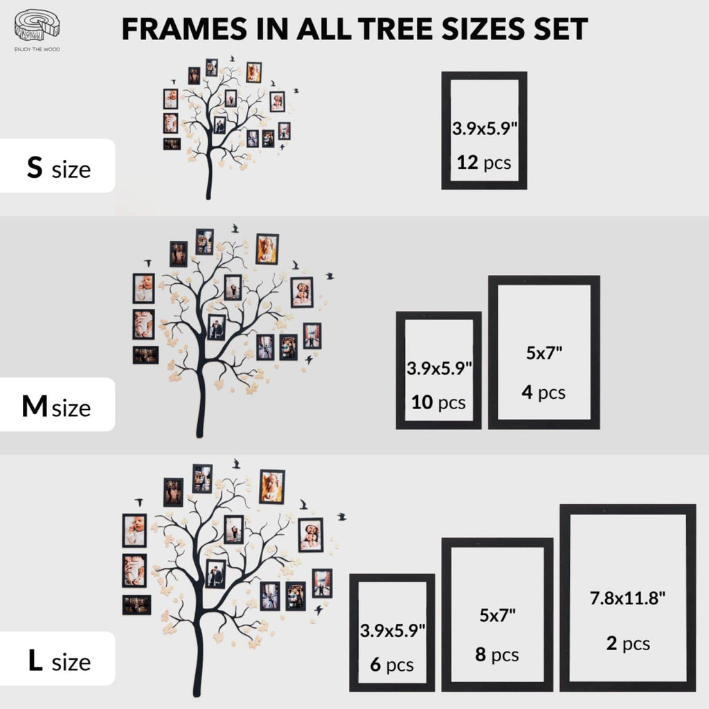 Wooden Family Tree Origins Wall Decor for Heritage Display