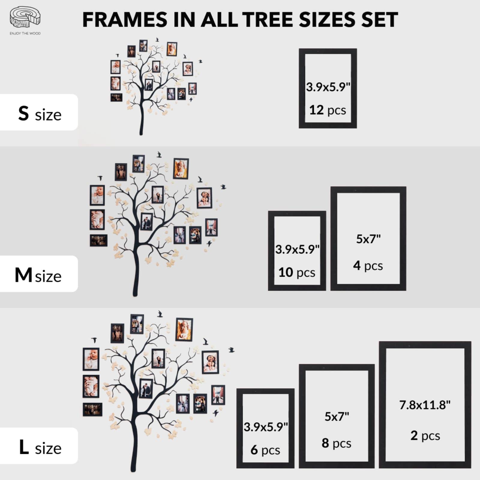 Wooden Family Tree Origins Wall Decor for Heritage Display