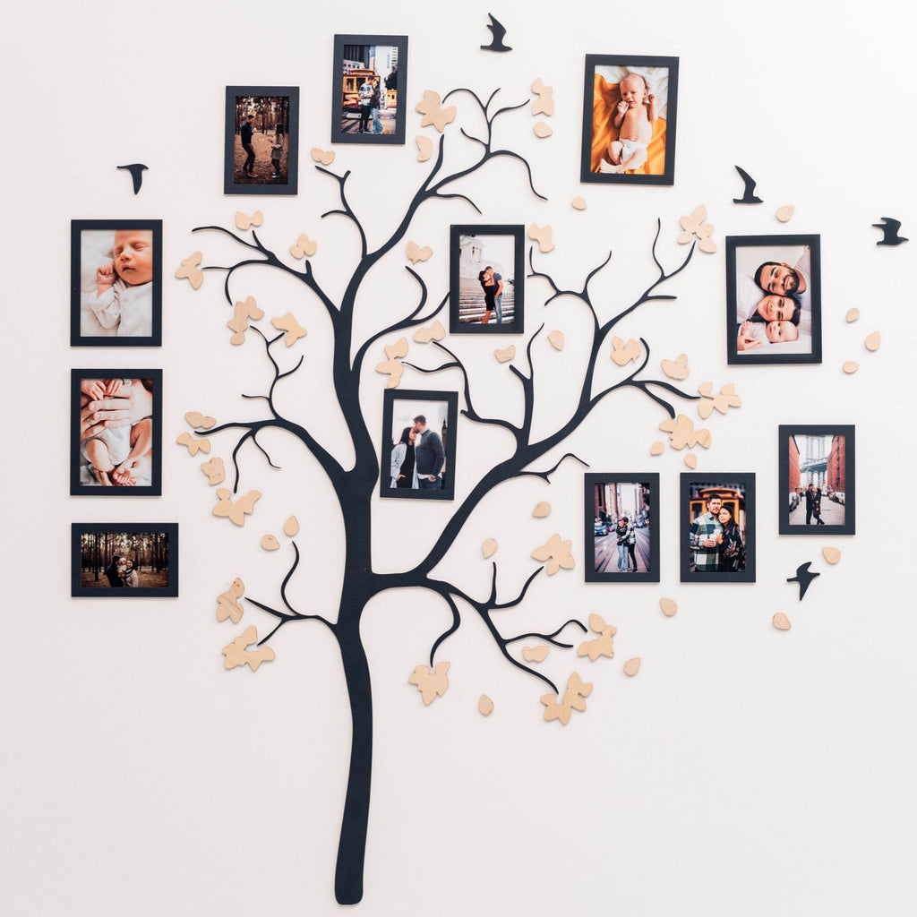 Wooden Family Tree Origins Wall Decor for Heritage Display
