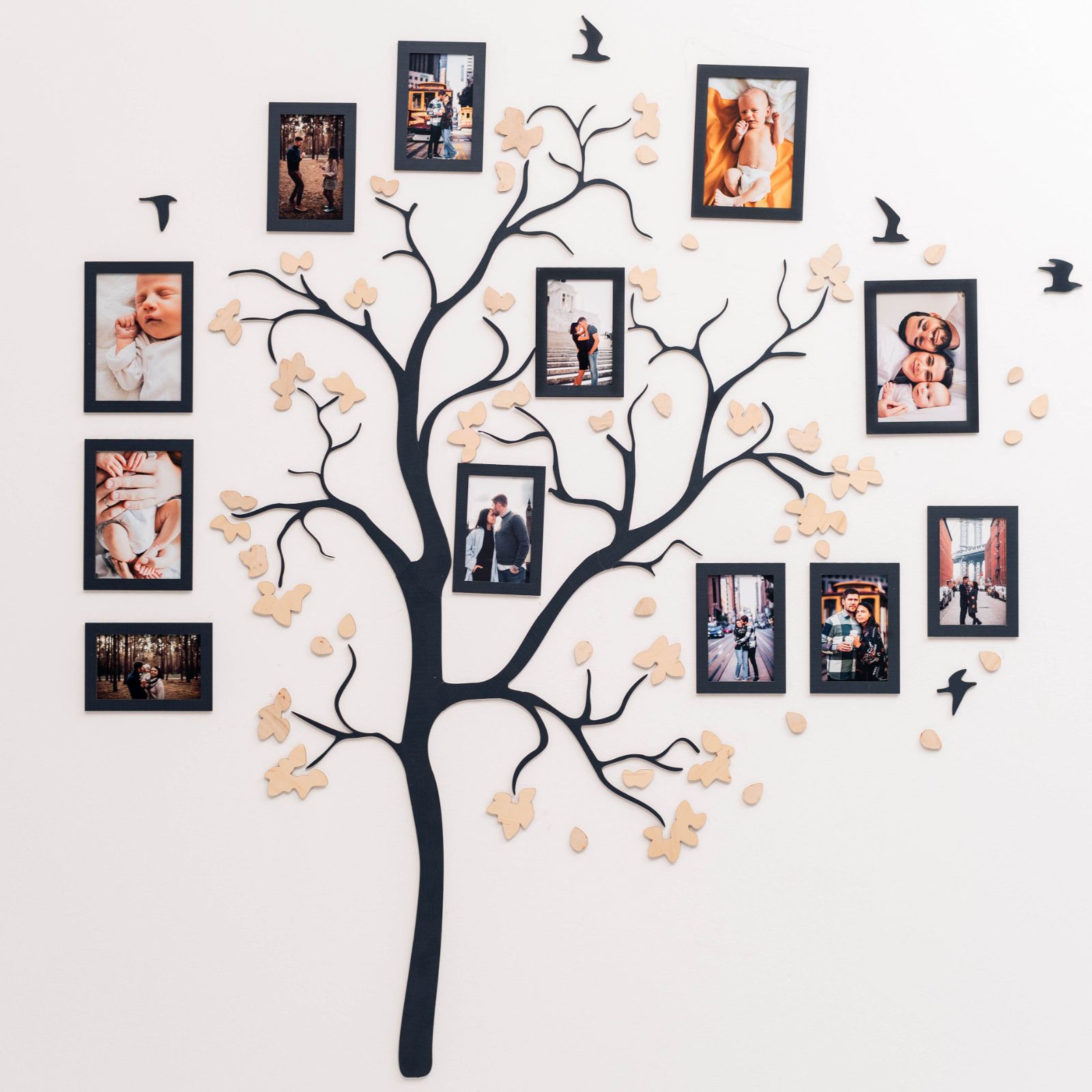 Wooden Family Tree Origins Wall Decor for Heritage Display